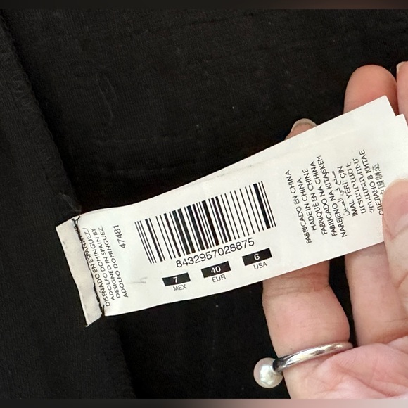 Adolfo Dominguez short vest jacket size 6 tricoloured statement piece 🤍💙🖤 - Picture 14 of 17